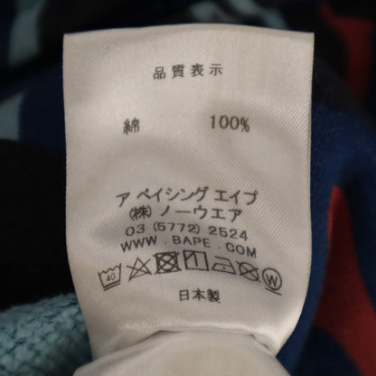 Bape A BATHING APE Camo Long Sleeve Zip Hoodie Blue Size S