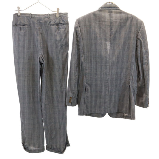 SAINT LAURENT 70s/80s Rive Gauche Check Suit Gray Size 50
