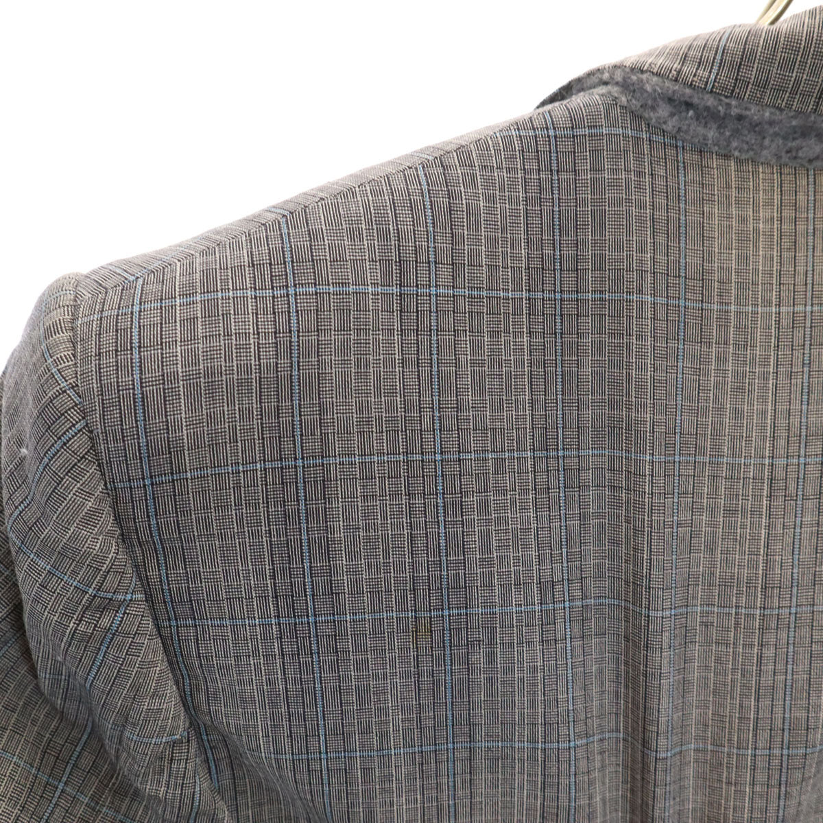 SAINT LAURENT 70s/80s Rive Gauche Check Suit Gray Size 50