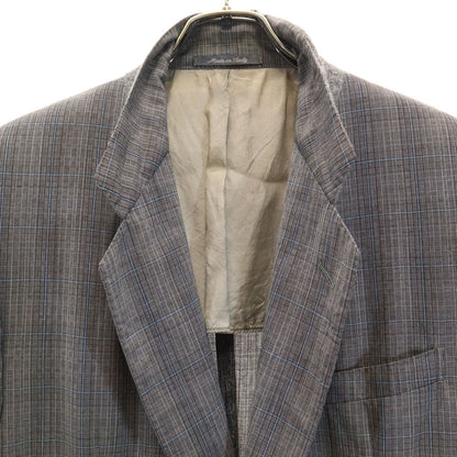 SAINT LAURENT 70s/80s Rive Gauche Check Suit Gray Size 50