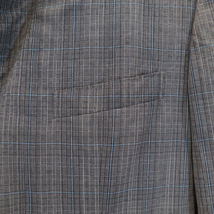 SAINT LAURENT 70s/80s Rive Gauche Check Suit Gray Size 50