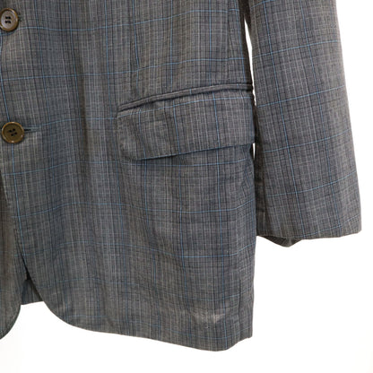 SAINT LAURENT 70s/80s Rive Gauche Check Suit Gray Size 50