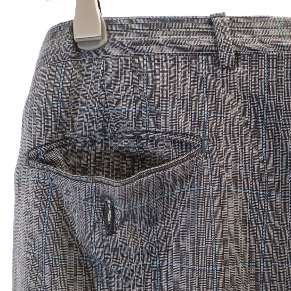 SAINT LAURENT 70s/80s Rive Gauche Check Suit Gray Size 50