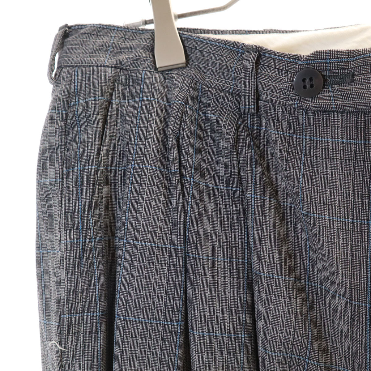 SAINT LAURENT 70s/80s Rive Gauche Check Suit Gray Size 50