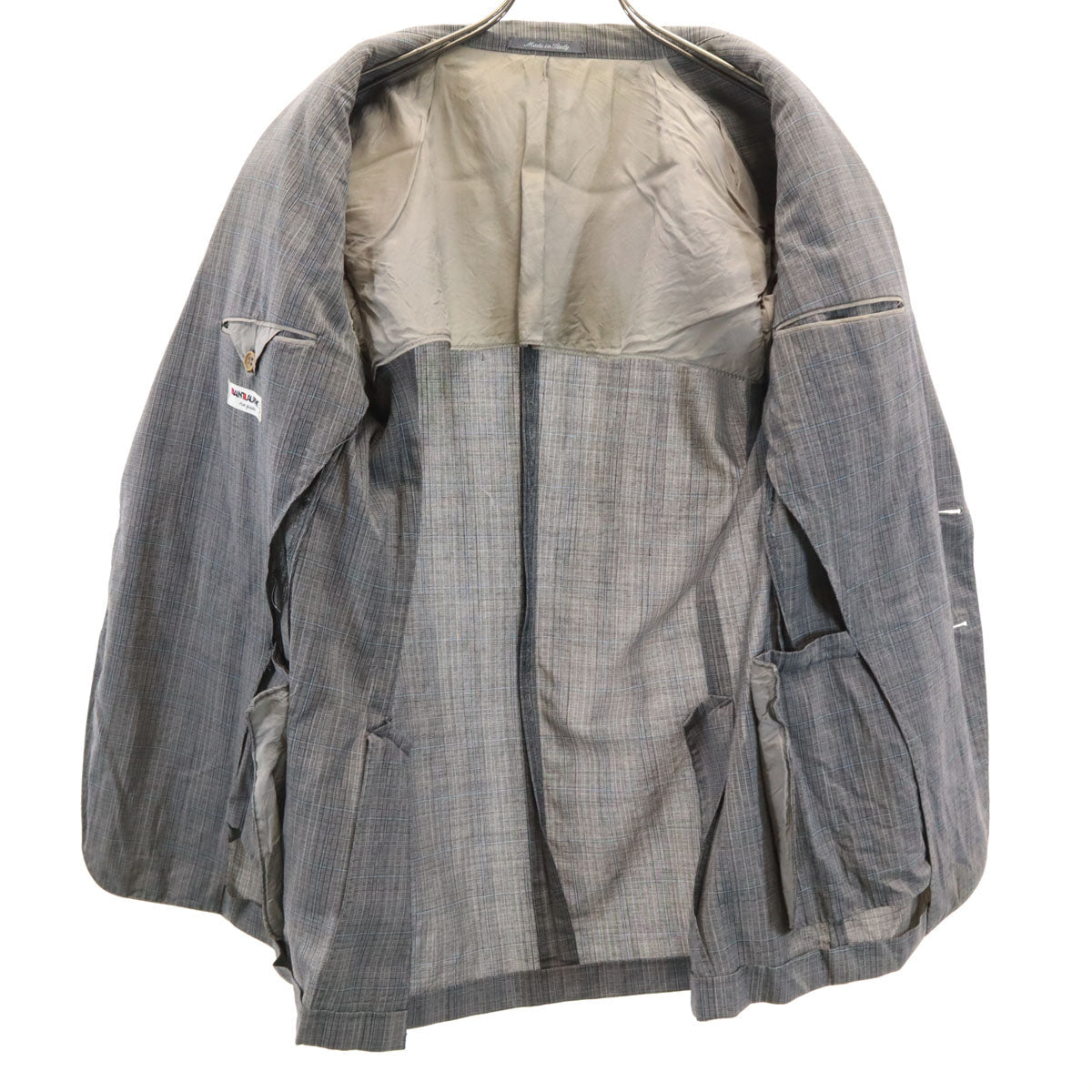 SAINT LAURENT 70s/80s Rive Gauche Check Suit Gray Size 50