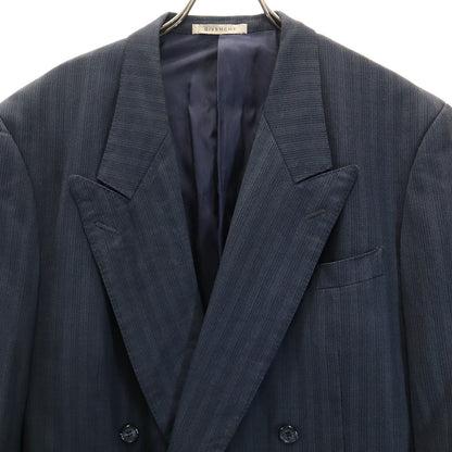 GIVENCHY 90s Striped Double-Breasted Suit Navy Size 102-98-180