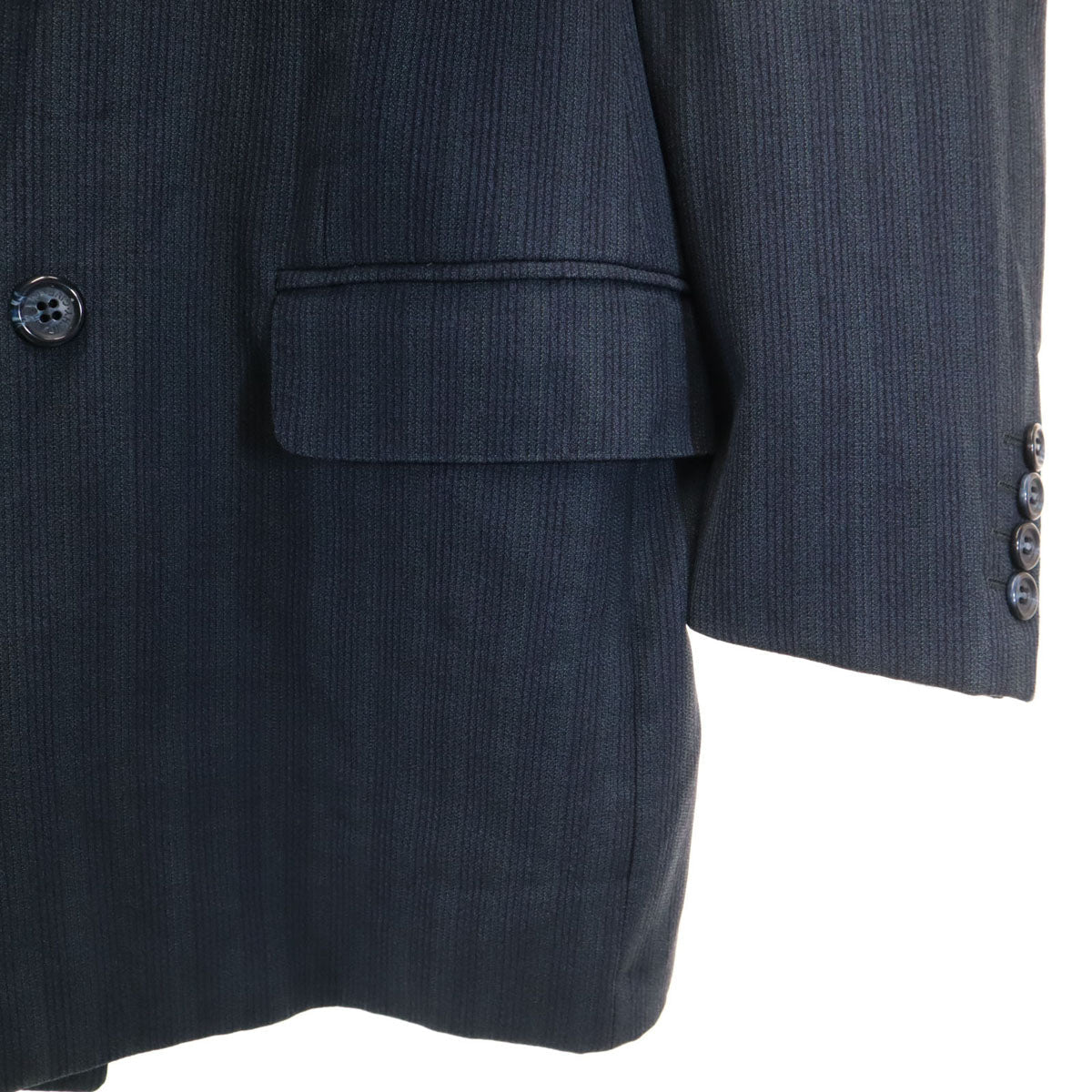 GIVENCHY 90s Striped Double-Breasted Suit Navy Size 102-98-180