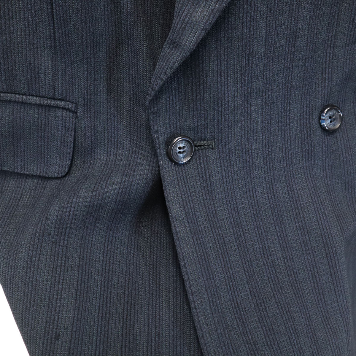 GIVENCHY 90s Striped Double-Breasted Suit Navy Size 102-98-180