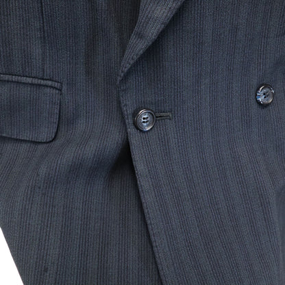 GIVENCHY 90s Striped Double-Breasted Suit Navy Size 102-98-180