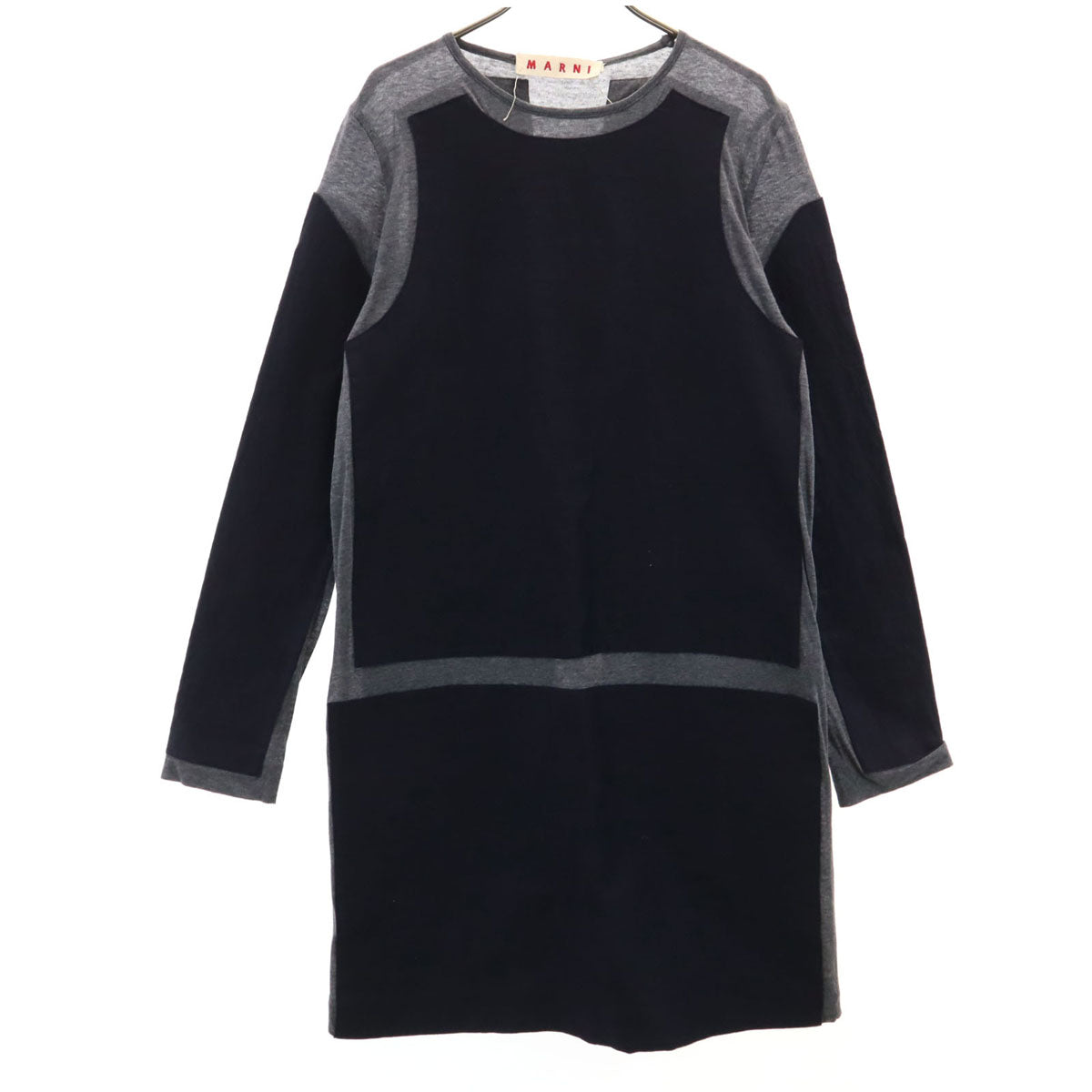 MARNI Italian Made Long Sleeve Dress Black Size 42