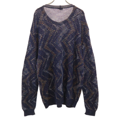 Missoni Patterned Long Sleeve Sweater Blue Size L