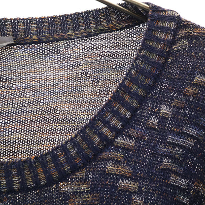 Missoni Patterned Long Sleeve Sweater Blue Size L