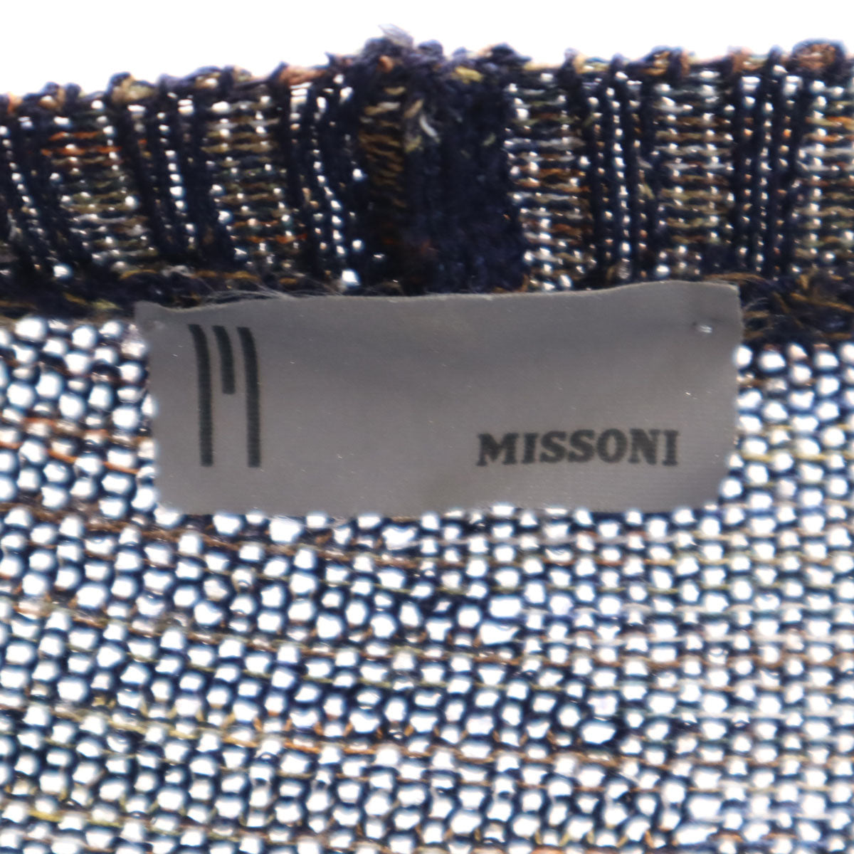 Missoni Patterned Long Sleeve Sweater Blue Size L