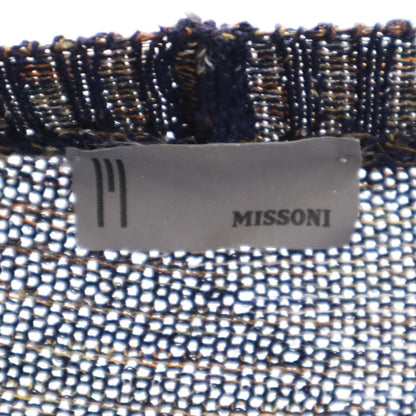 Missoni Patterned Long Sleeve Sweater Blue Size L