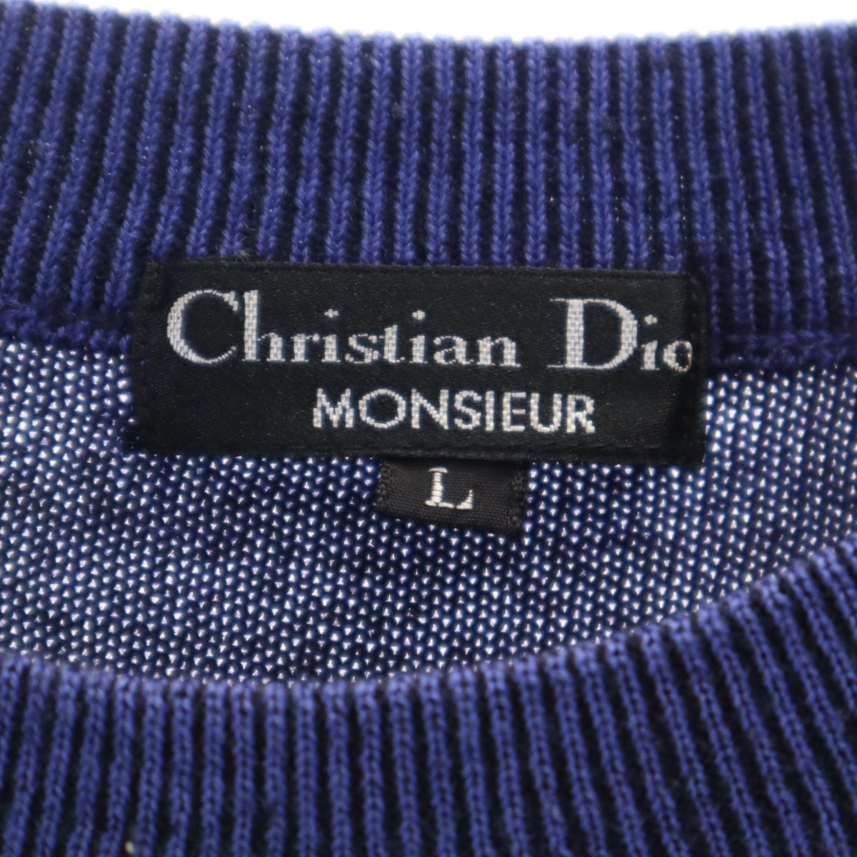 Christian Dior MONSIEUR 90s Patterned Sweater Blue Size L