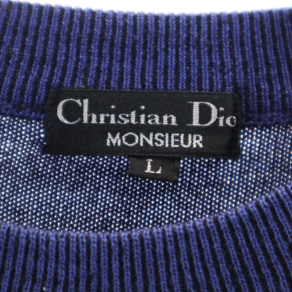 Christian Dior MONSIEUR 90s Patterned Sweater Blue Size L