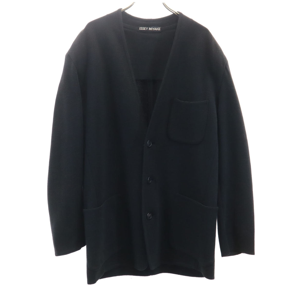 ISSEY MIYAKE 90s V-Neck Knit Cardigan Black Size M