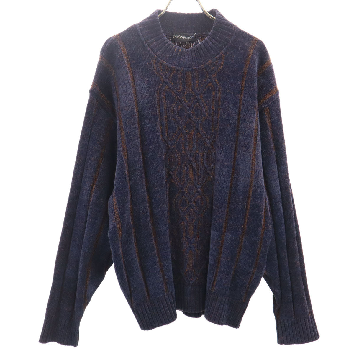 YVES SAINT LAURENT 90s Navy Sweater Size L