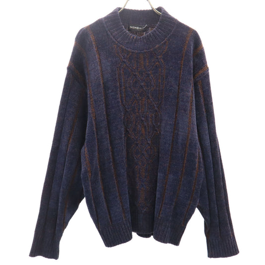 YVES SAINT LAURENT 90s Navy Sweater Size L