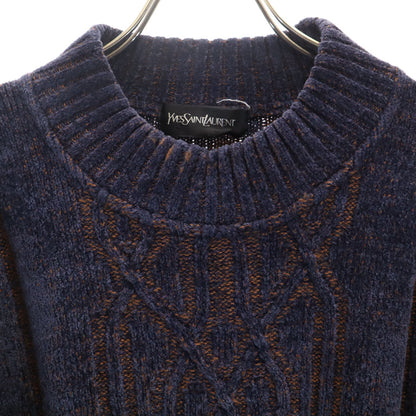 YVES SAINT LAURENT 90s Navy Sweater Size L