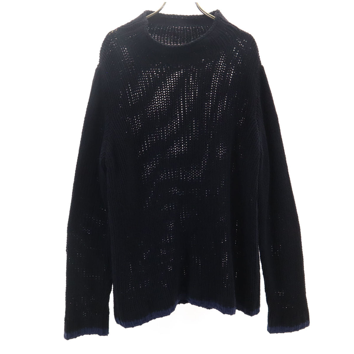 ARMANI COLLEZIONI Long Sleeve Knit Sweater Black Size 50/S