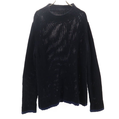 ARMANI COLLEZIONI Long Sleeve Knit Sweater Black Size 50/S