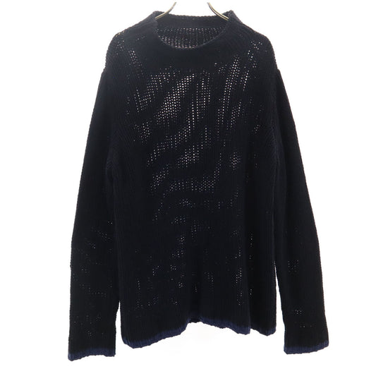 ARMANI COLLEZIONI Long Sleeve Knit Sweater Black Size 50/S