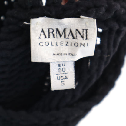 ARMANI COLLEZIONI Long Sleeve Knit Sweater Black Size 50/S