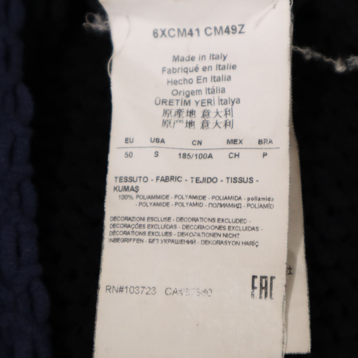 ARMANI COLLEZIONI Long Sleeve Knit Sweater Black Size 50/S