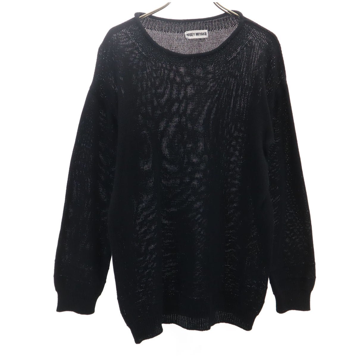 ISSEY MIYAKE 90s Long Sleeve Knit Sweater Black Size M