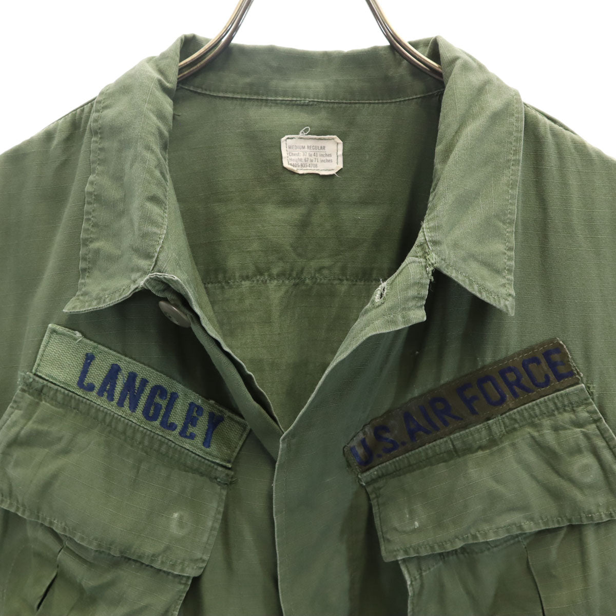 US ARMY 60s Vintage Jungle Fatigue Jacket Khaki Size M