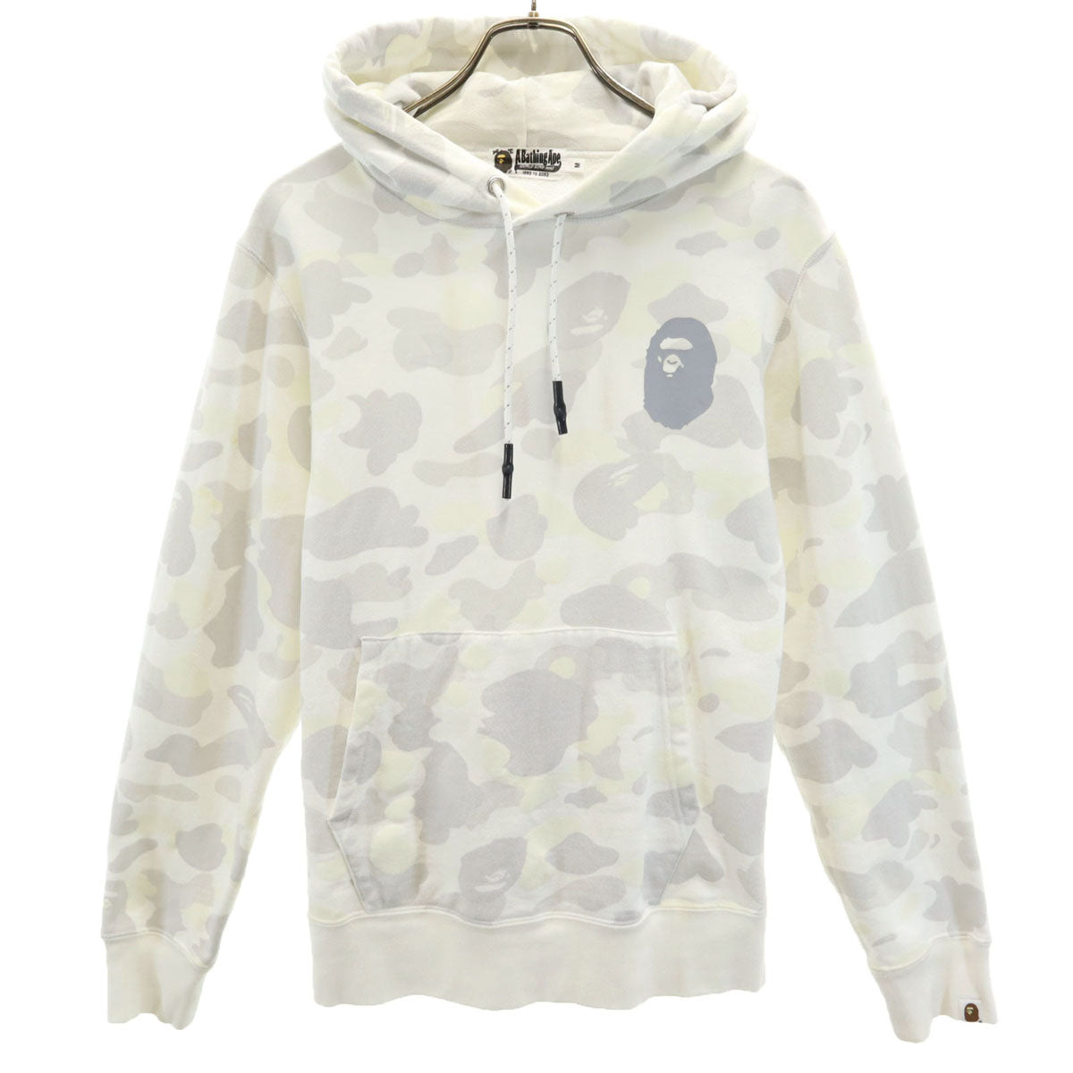 Bape A BATHING APE Luminous Long Sleeve Hoodie White Size M