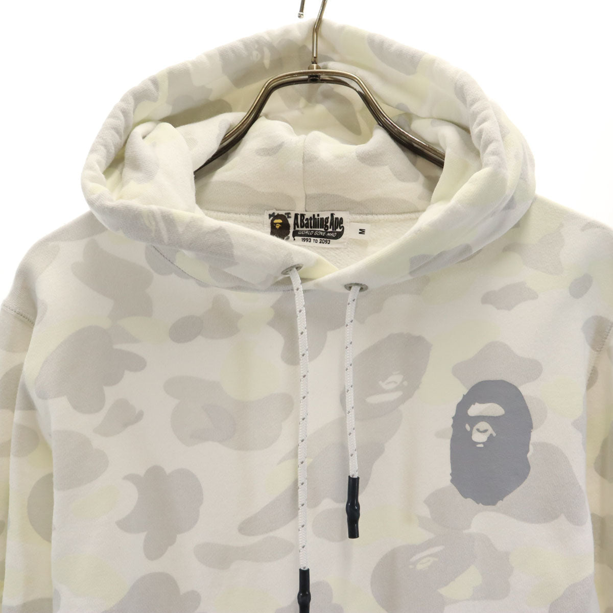 Bape A BATHING APE Luminous Long Sleeve Hoodie White Size M