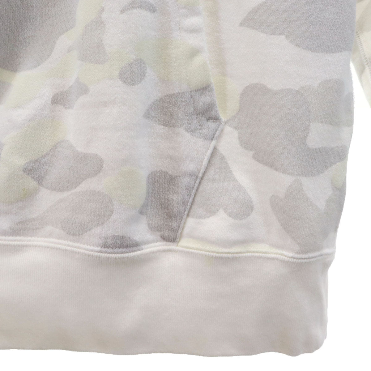 Bape A BATHING APE Luminous Long Sleeve Hoodie White Size M