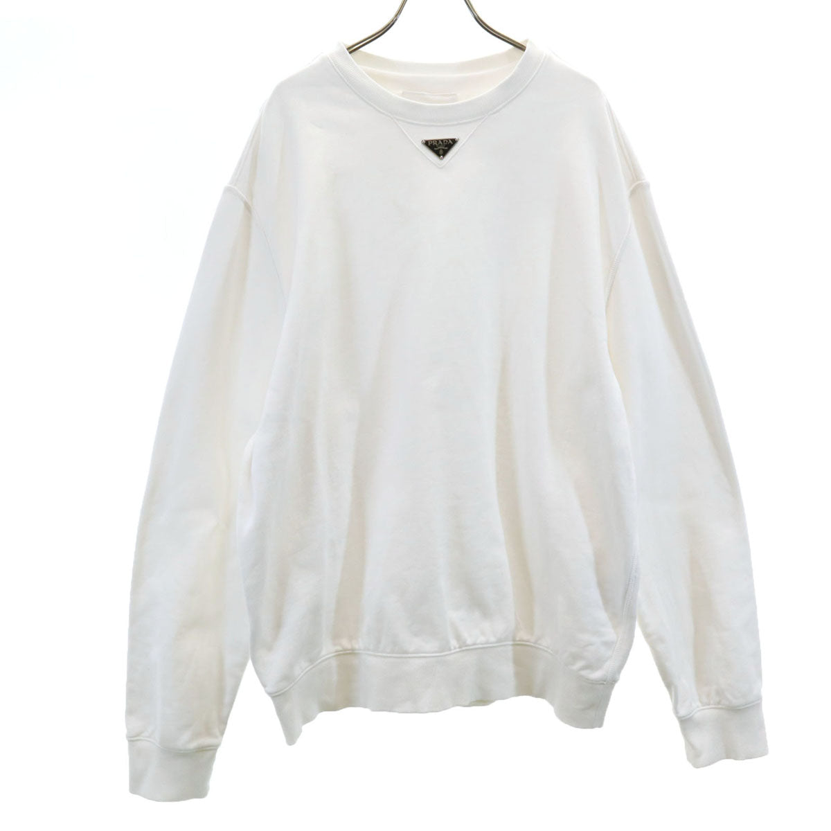 PRADA 2023 Long Sleeve Sweatshirt White Size S
