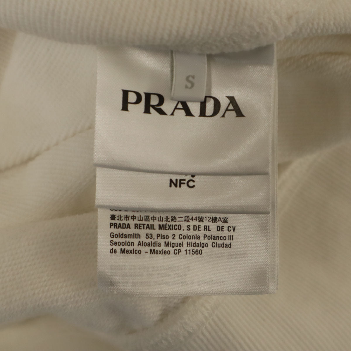 PRADA 2023 Long Sleeve Sweatshirt White Size S