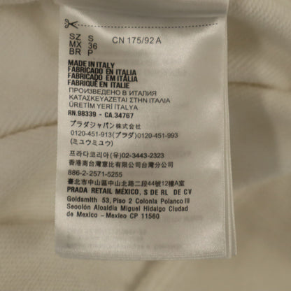 PRADA 2023 Long Sleeve Sweatshirt White Size S
