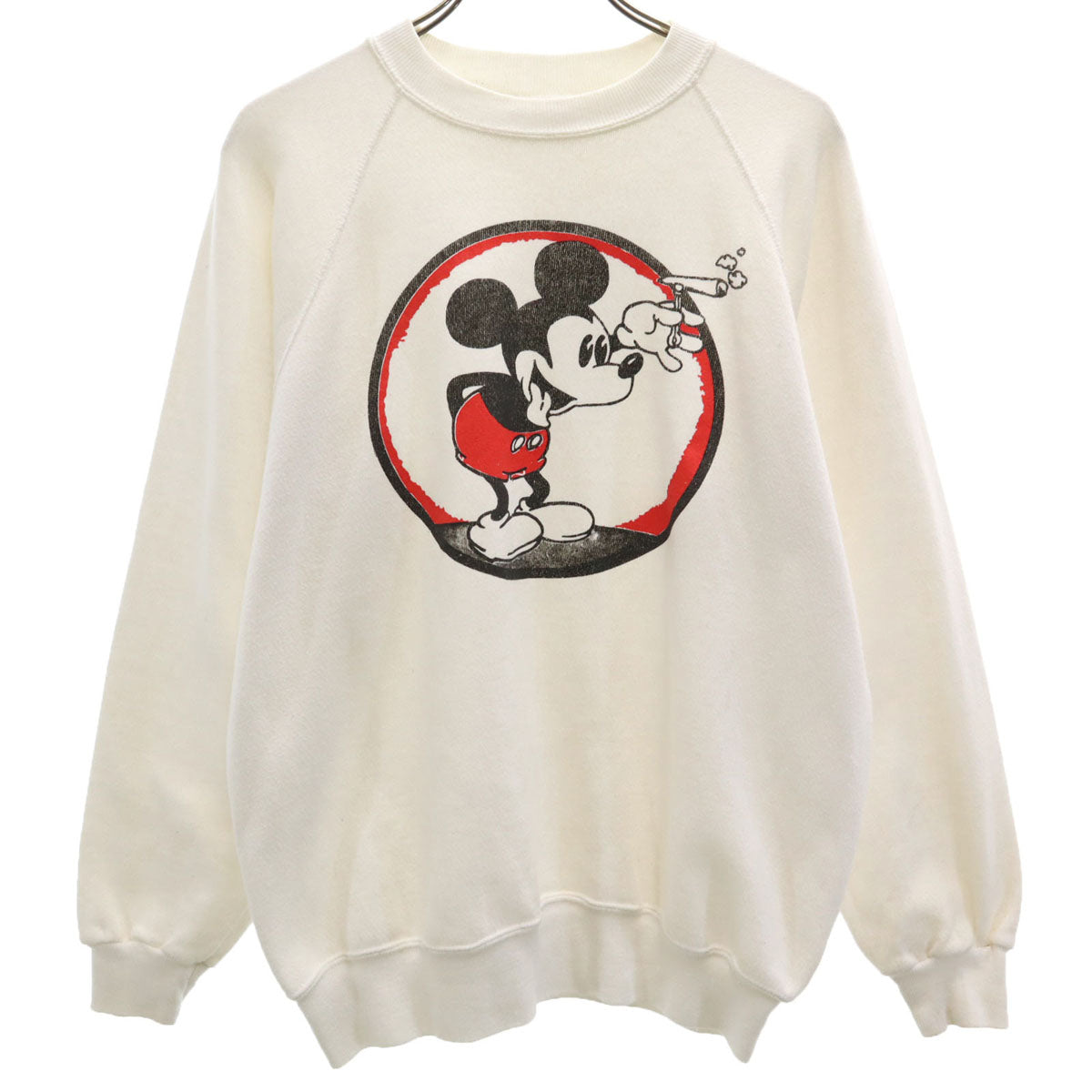 BASSETT WALKER 90s USA Made Mickey Sweatshirt White Size M