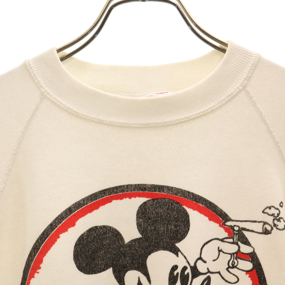 BASSETT WALKER 90s USA Made Mickey Sweatshirt White Size M
