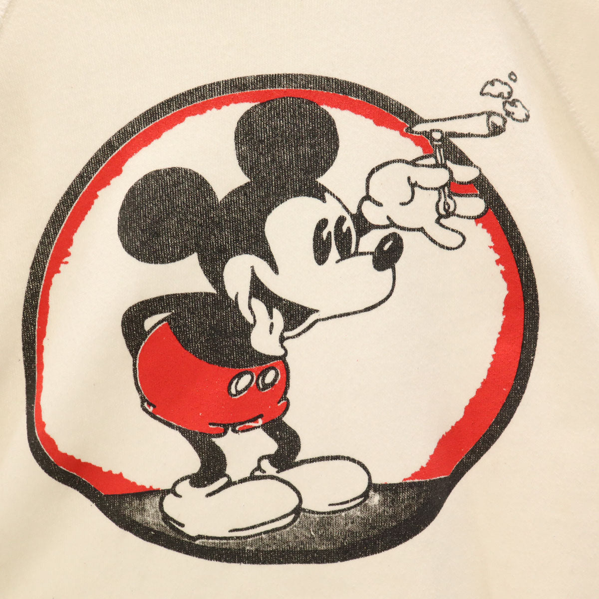 BASSETT WALKER 90s USA Made Mickey Sweatshirt White Size M