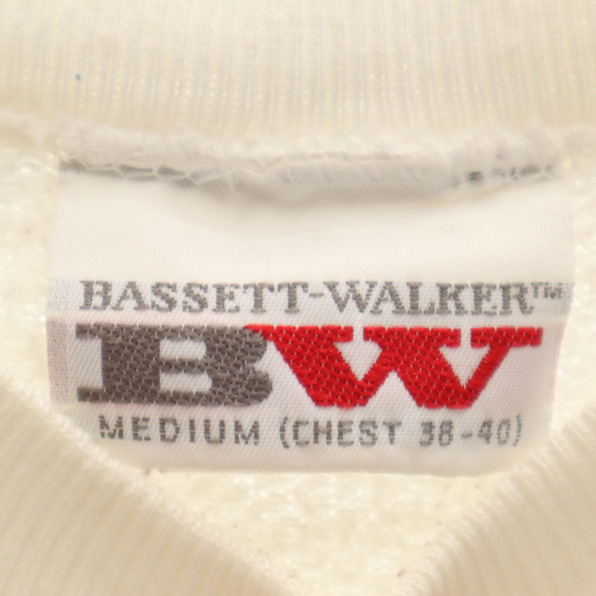 BASSETT WALKER 90s USA Made Mickey Sweatshirt White Size M