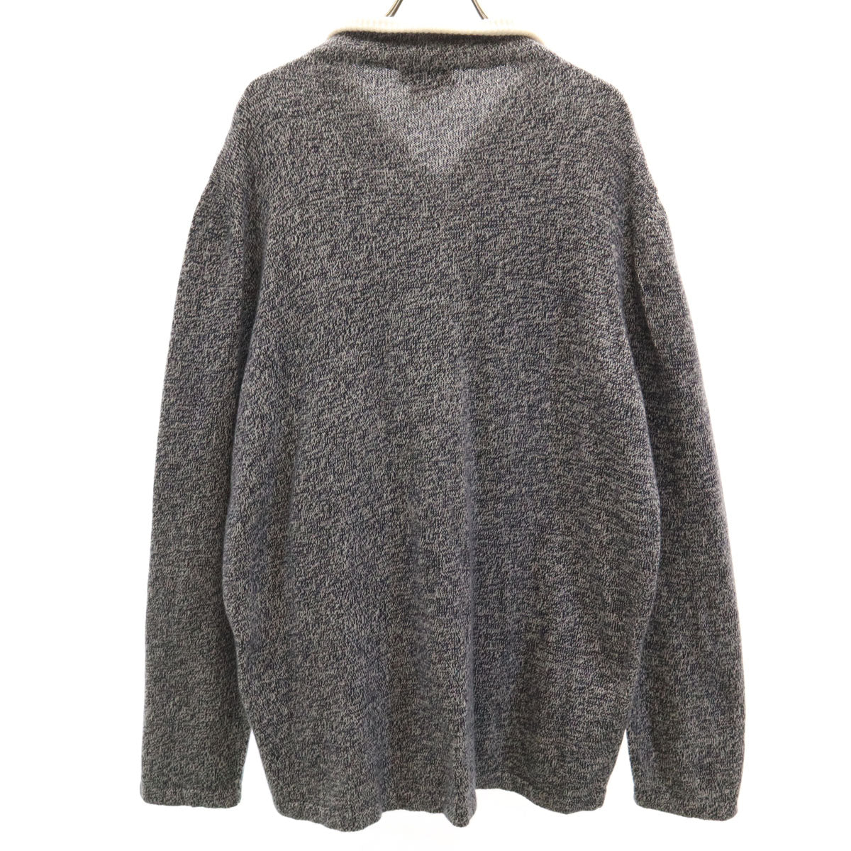 HERMES 90s Italian Half-Zip Multi Knit Sweater Size XXL