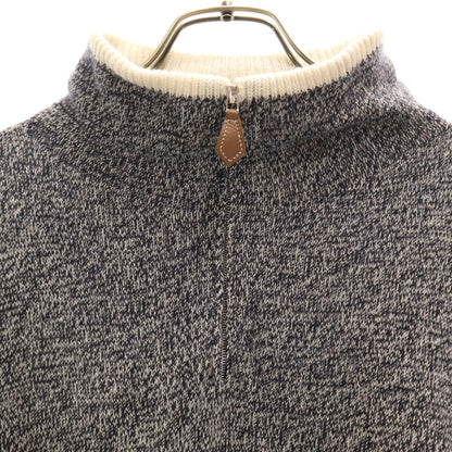 HERMES 90s Italian Half-Zip Multi Knit Sweater Size XXL