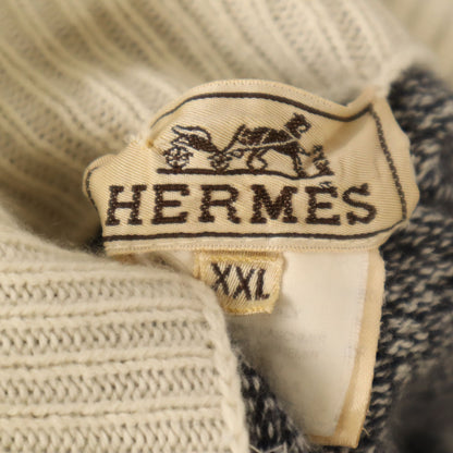 HERMES 90s Italian Half-Zip Multi Knit Sweater Size XXL