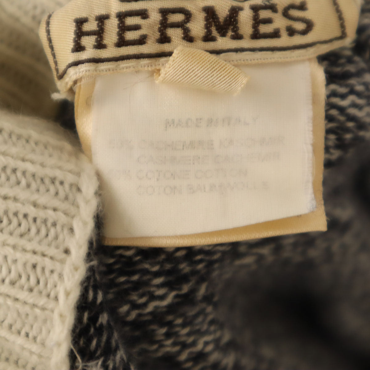 HERMES 90s Italian Half-Zip Multi Knit Sweater Size XXL