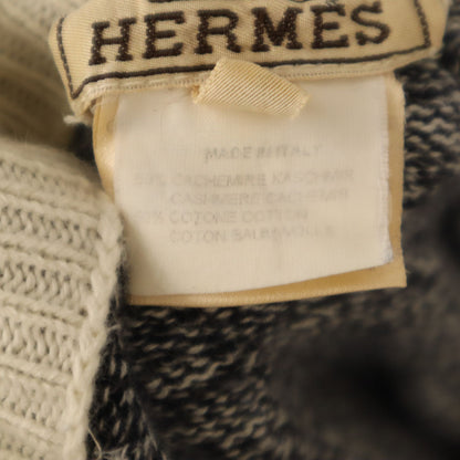 HERMES 90s Italian Half-Zip Multi Knit Sweater Size XXL
