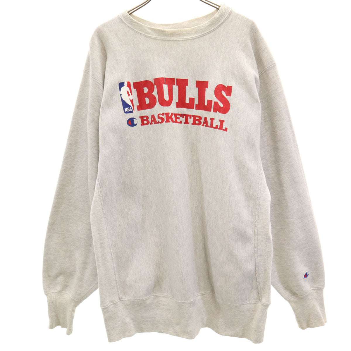 Champion 90s USA Reverse Weave BULLS Sweatshirt Gray Size XL