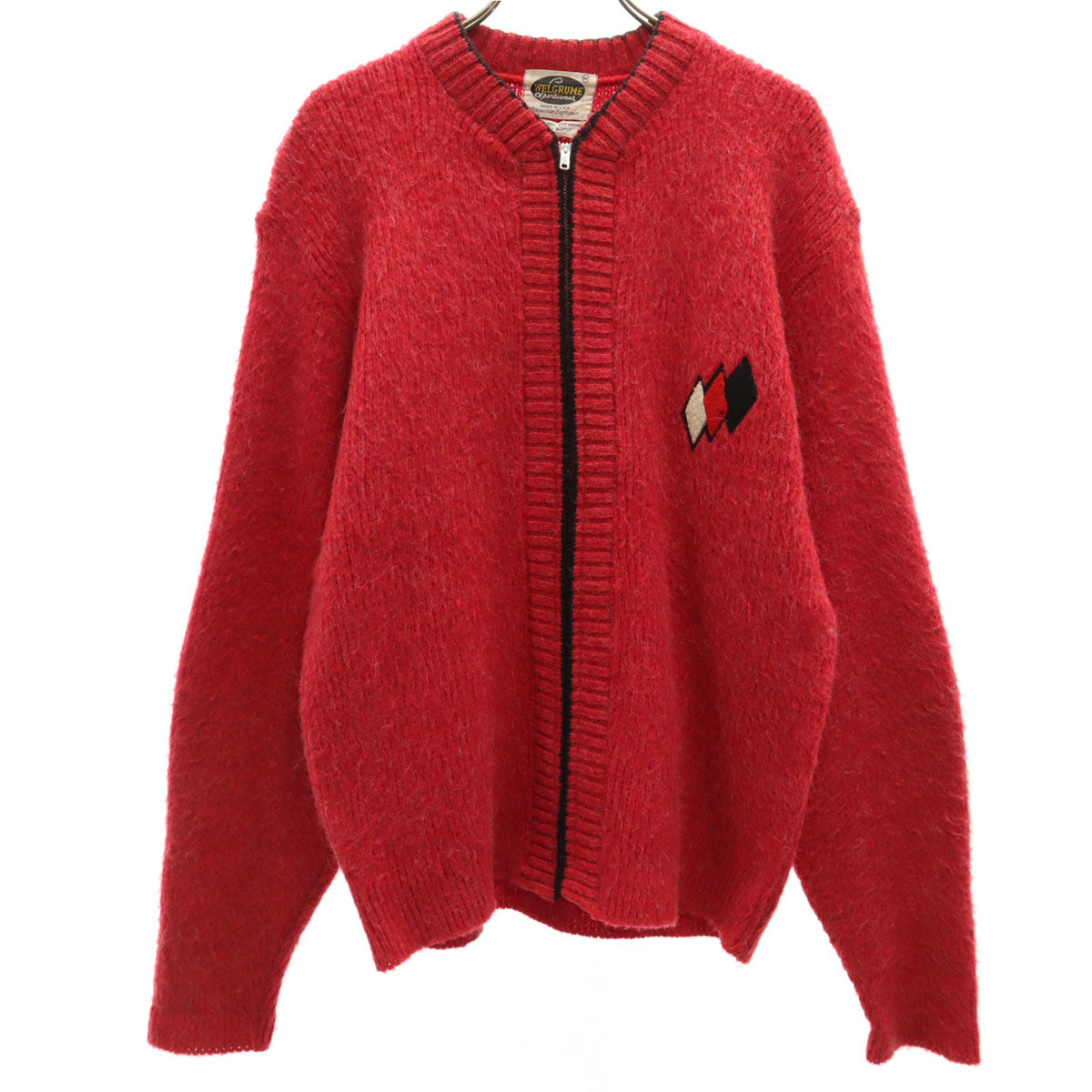 WELGRUME 60s USA Vintage Mohair Blend Cardigan Red Size M