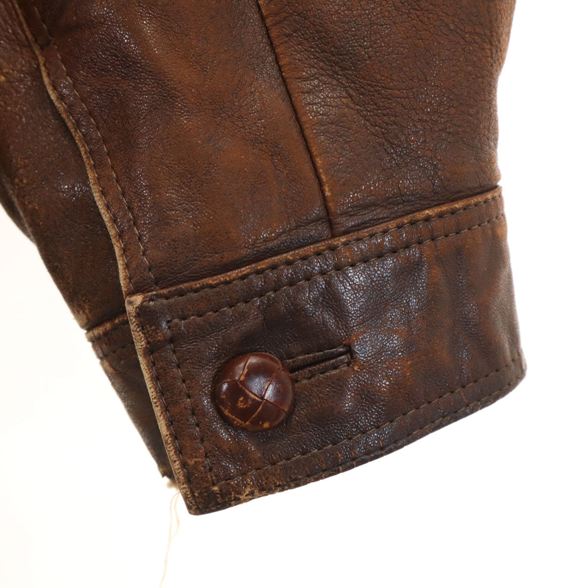LOEWE 80s 90s Vintage Leather Jacket Brown Size 54