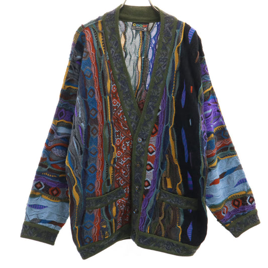 COOGI 90s Australian 3D Knit Cardigan Multi Size S